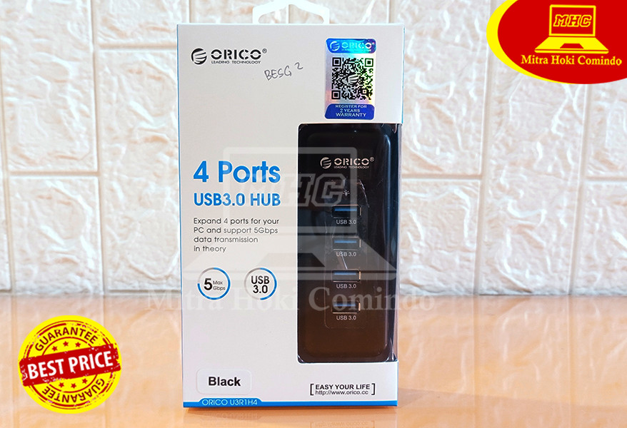 USB HUB 4 Port ORICO USB 3.0 Ultra-Mini U3R1H4
