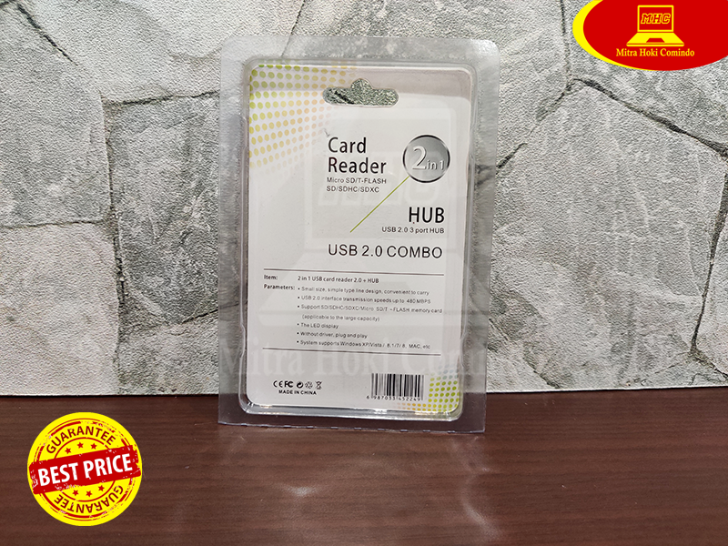 Usb Hub 3 port 2.0 480Mbps Card Reader Micro SD/T-Flash/SD/SDHC/SDXC