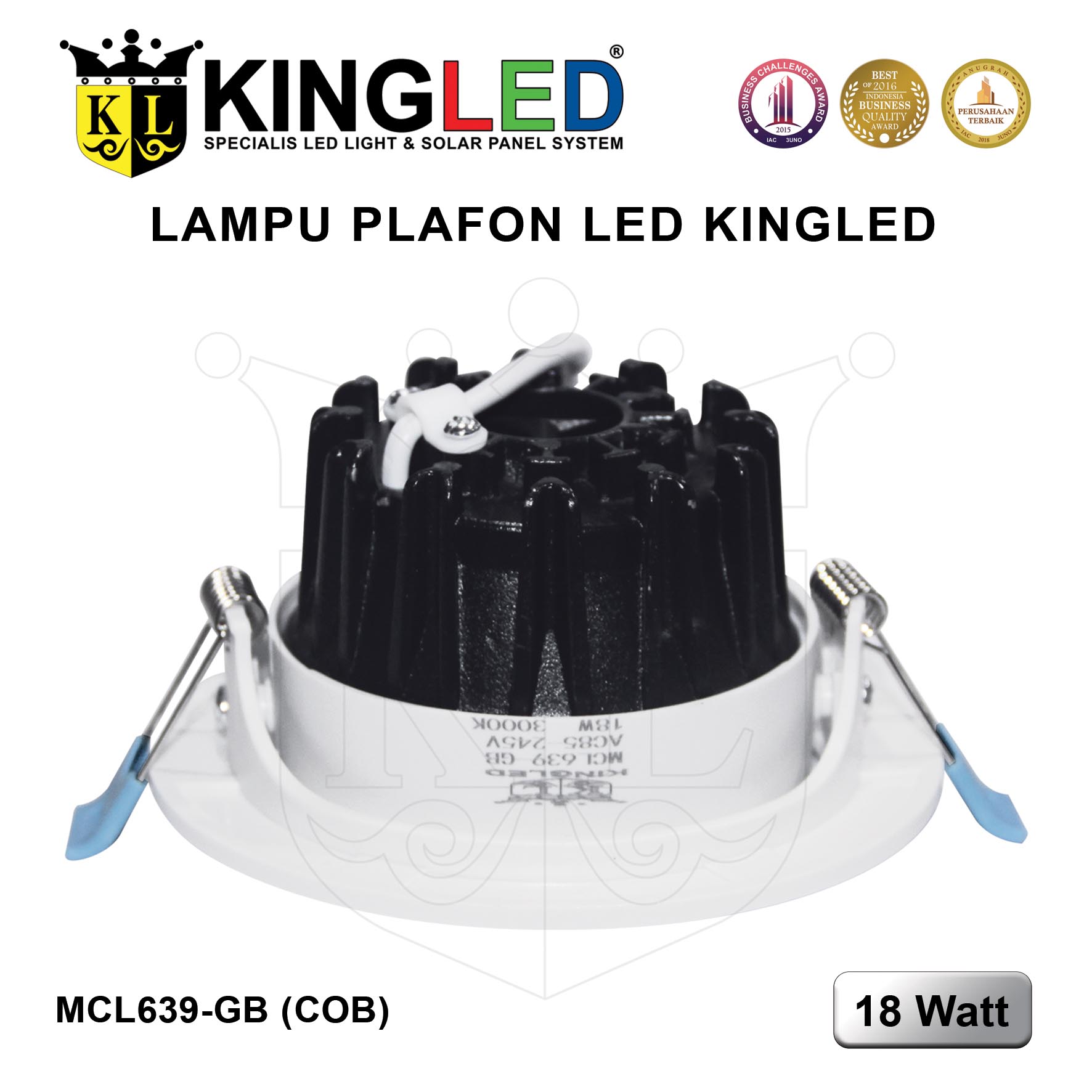 Lampu Plafon LED 18 Watt COB / LED Downlight 18 Watt COB