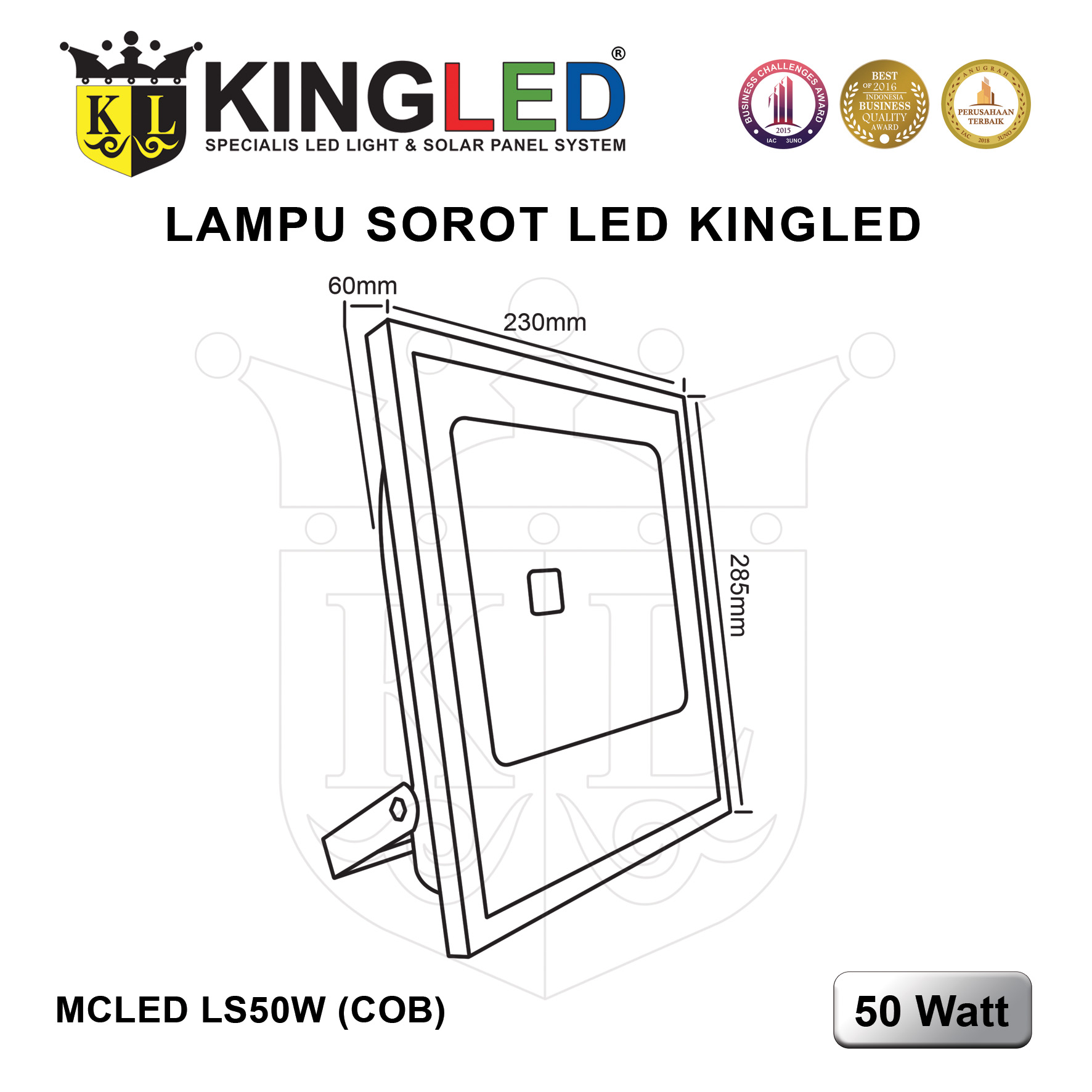 Lampu Sorot LED COB 50 Watt / LED FloodLight 50 Watt COB