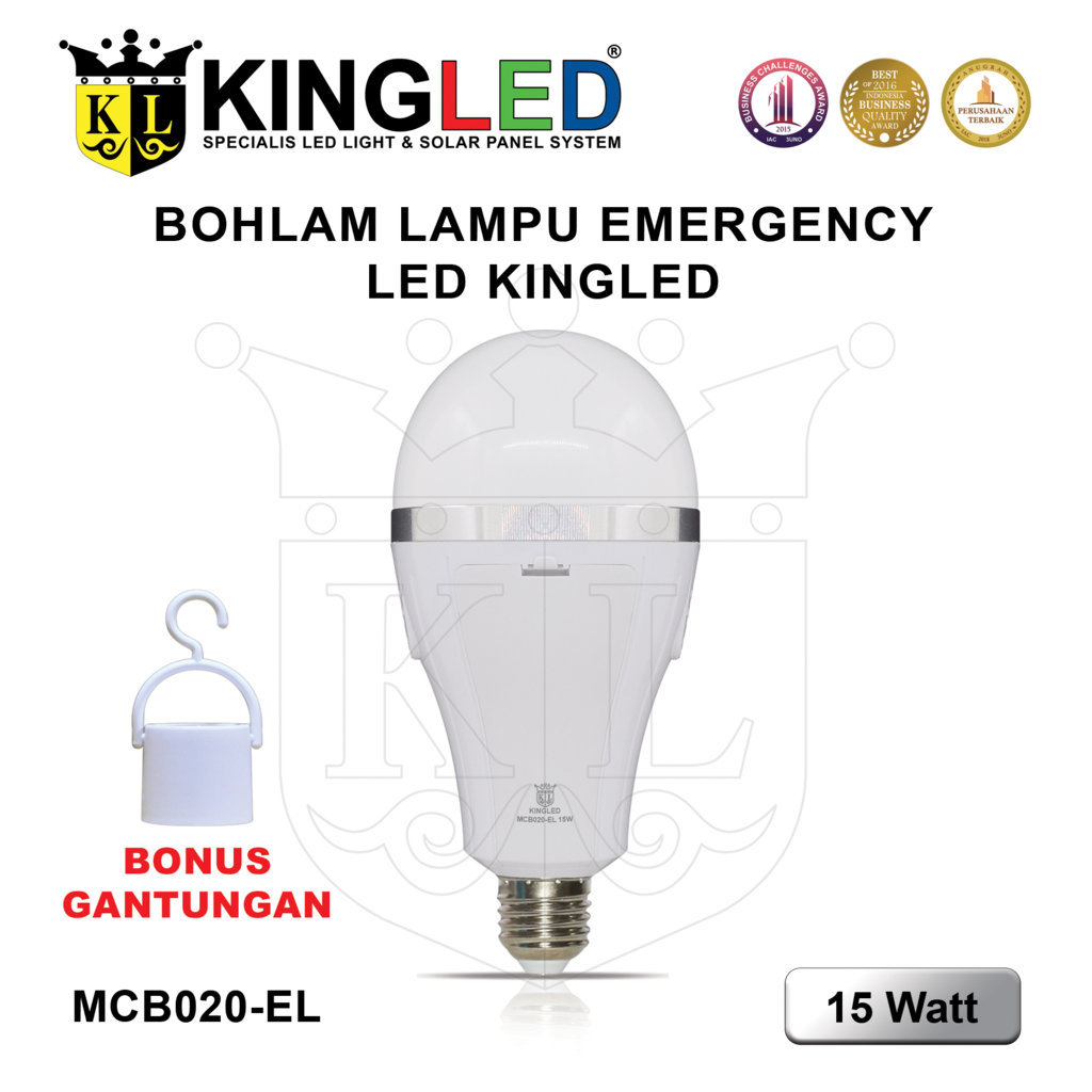 ( GOLD EDITION ) Lampu Bohlam LED Emergency 15 Watt / LED Bulb Emergency 15 Watt