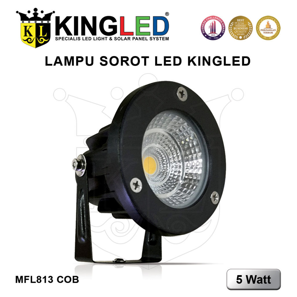 Lampu Sorot LED ada kaki 5 Watt COB / LED Floodlight 5 Watt COB