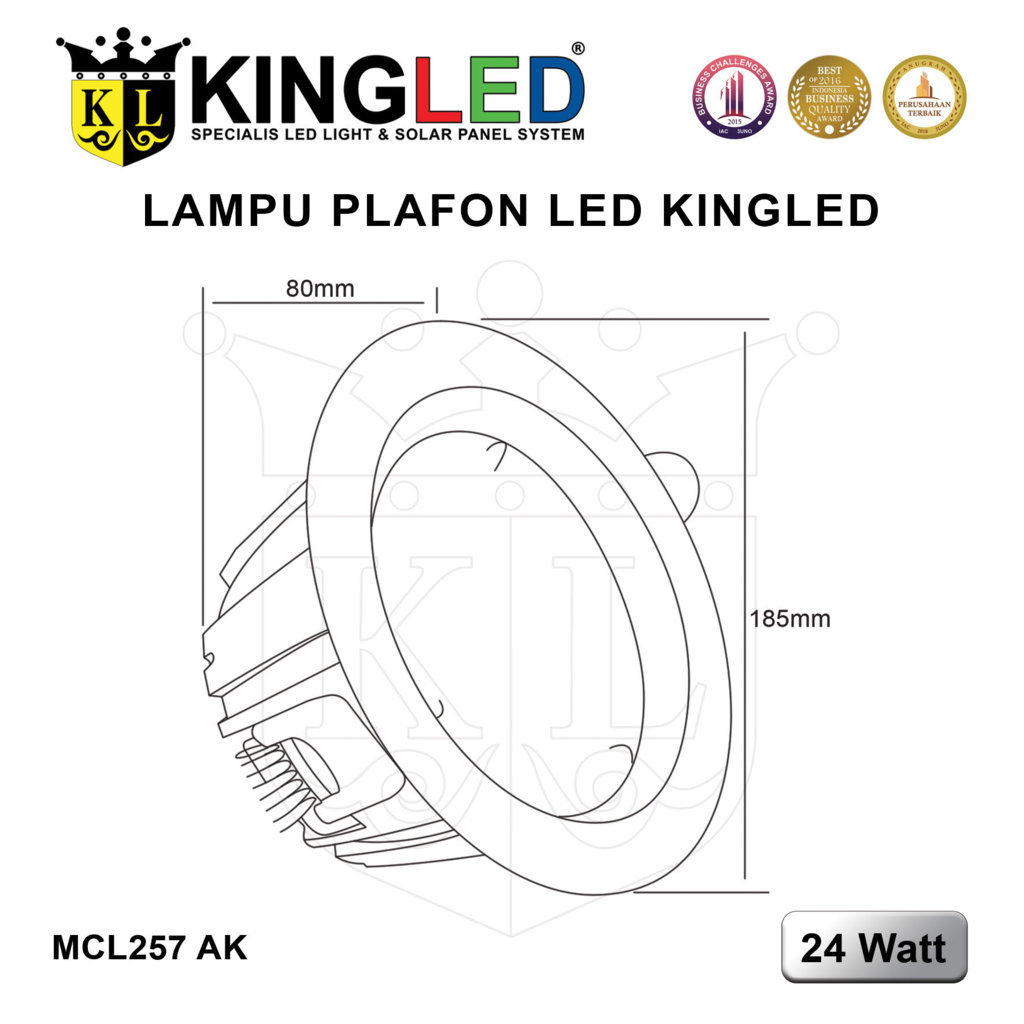 Lampu Plafon LED 24Watt / Recessed DownLight LED