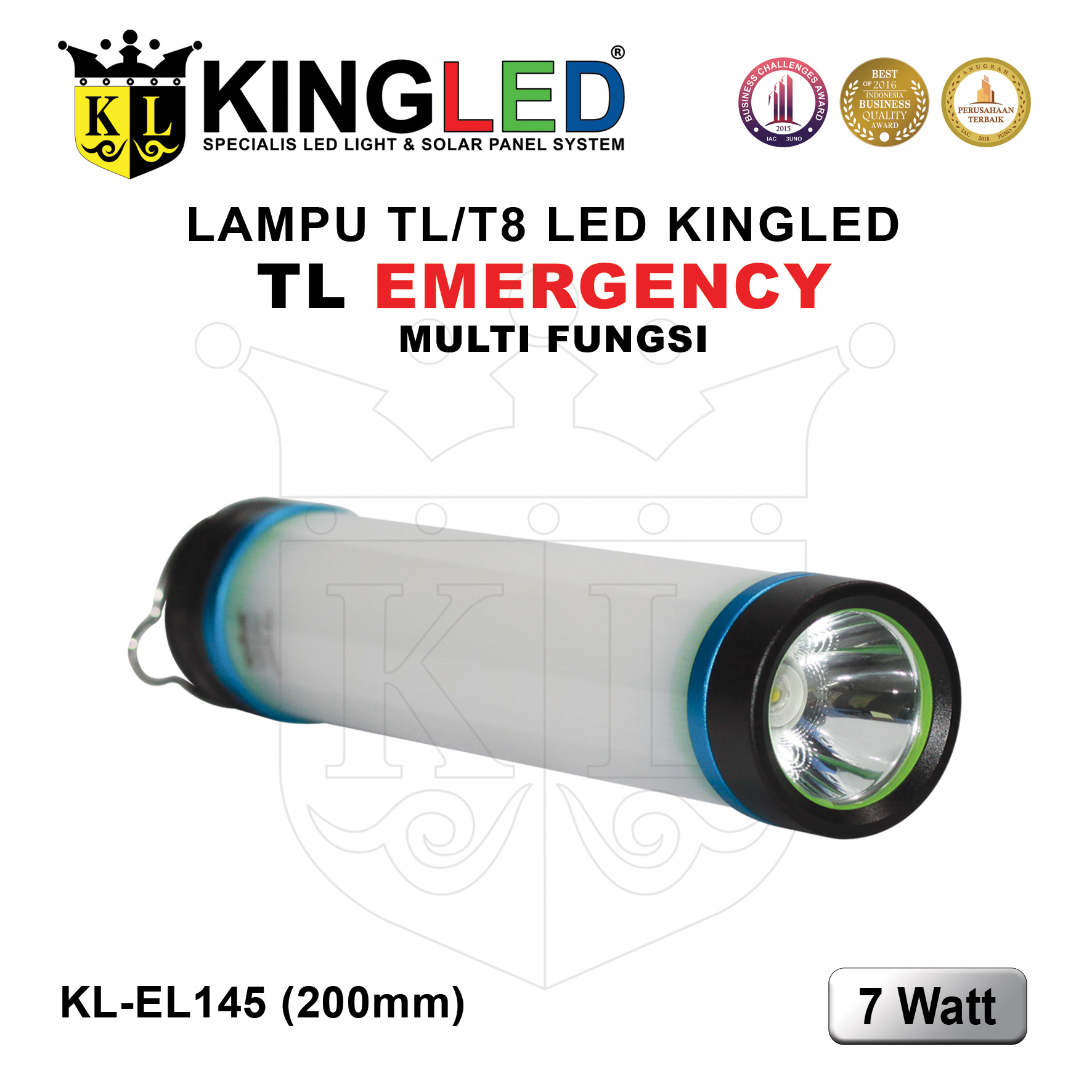 Lampu LED TL Emergency Multi Fungsi 7 Watt Lantern Torch Outdoor Flashlight Senter