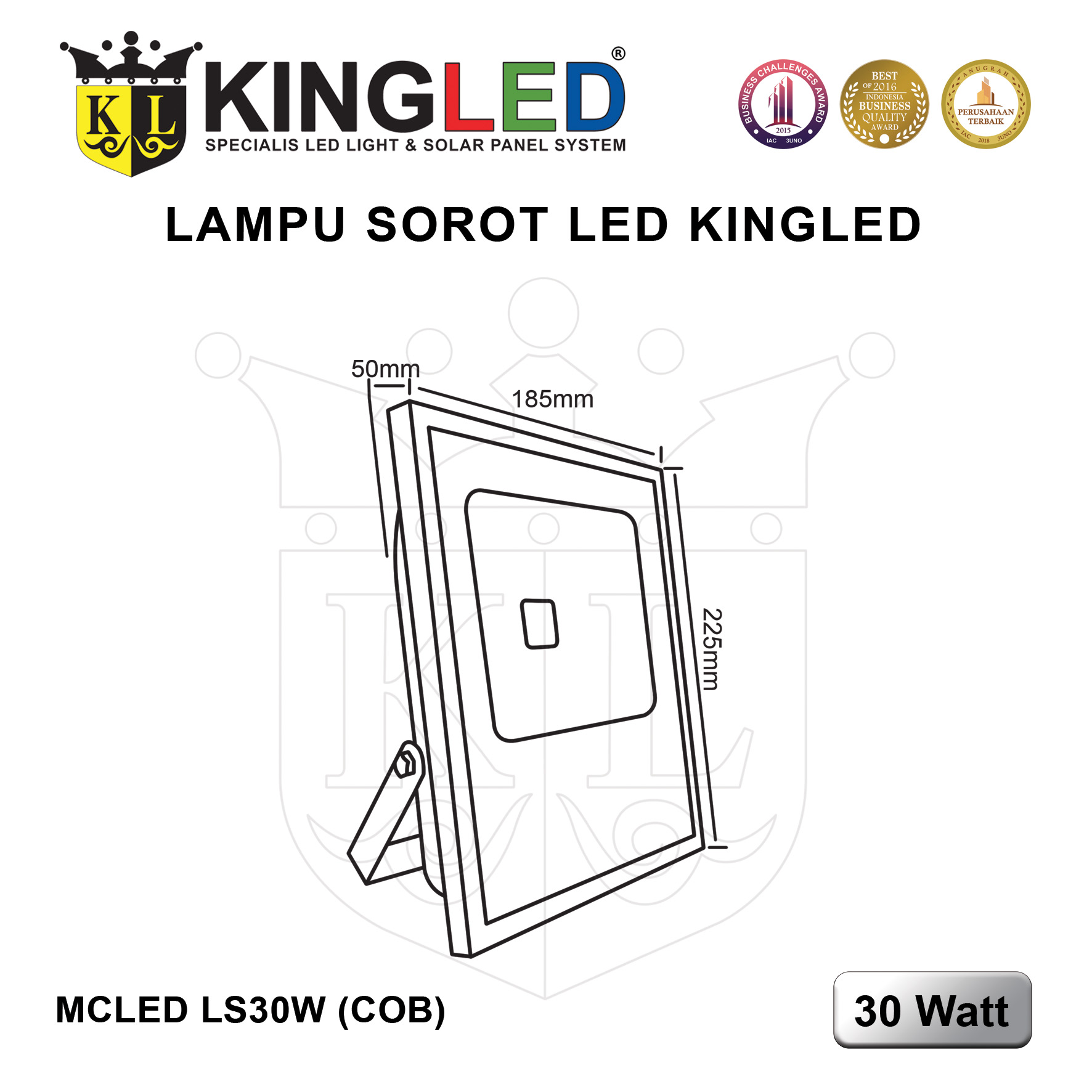 Lampu Sorot LED COB 30 Watt / LED FloodLight 30 Watt COB