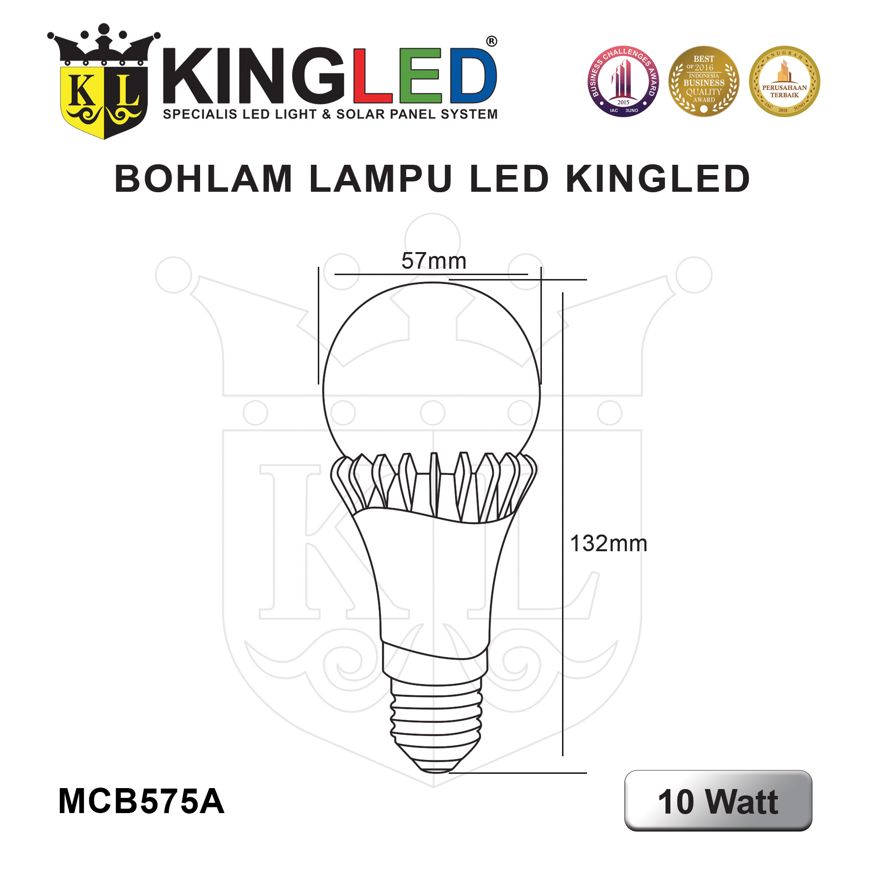 Lampu Bola LED 10 Watt / Bulb LED 10 Watt