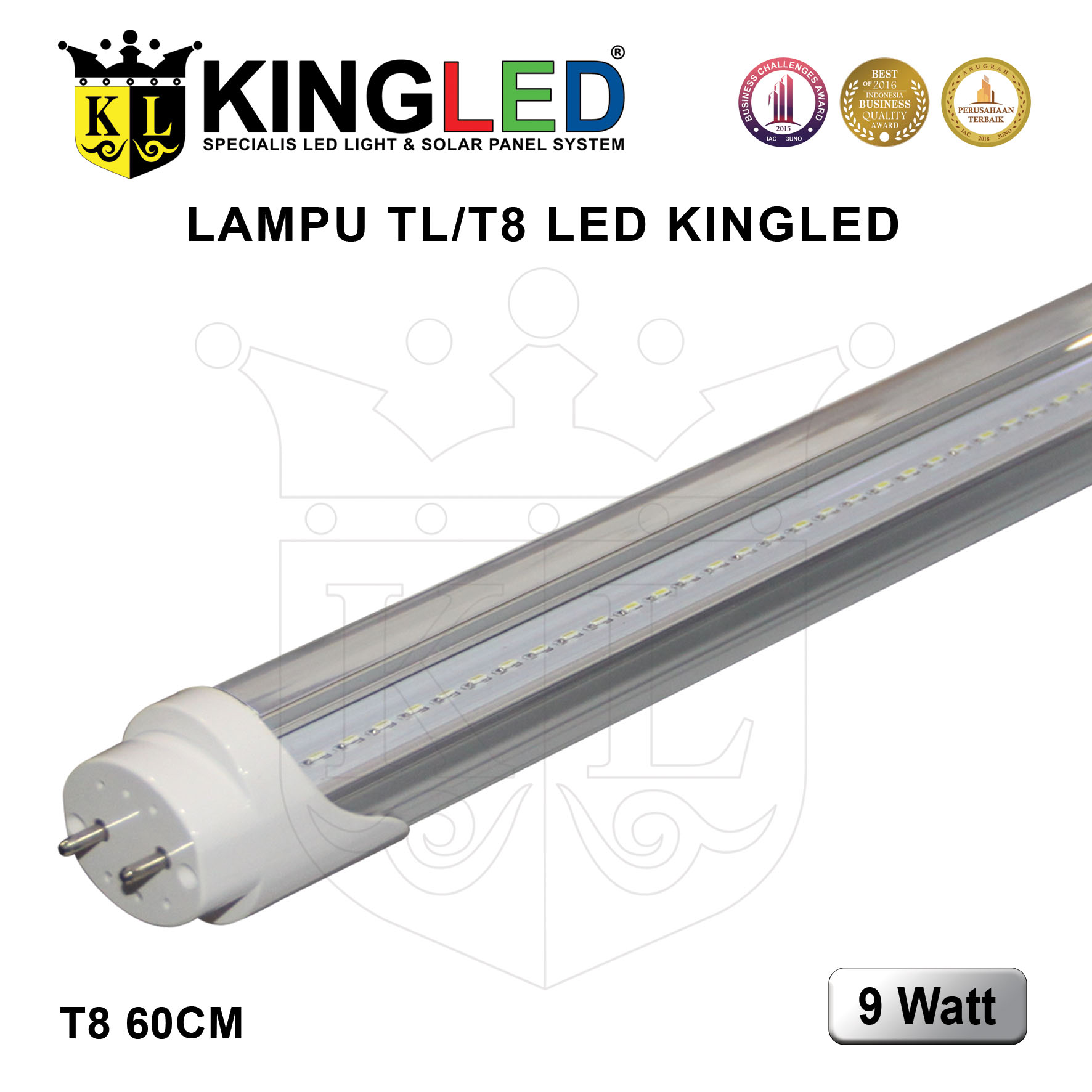 TL T8 LED 9 Watt Tutup Bening / Tube T8 LED 9 Watt