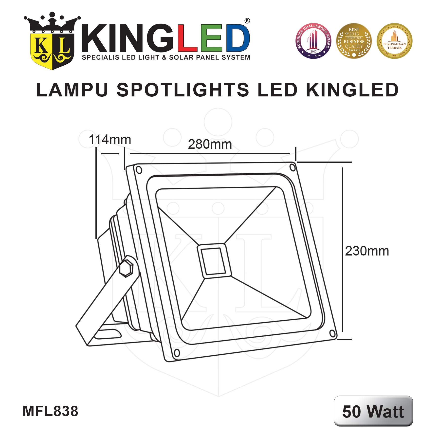 Lampu Sorot COB LED 50 Watt / LED FloodLight COB 50 Watt