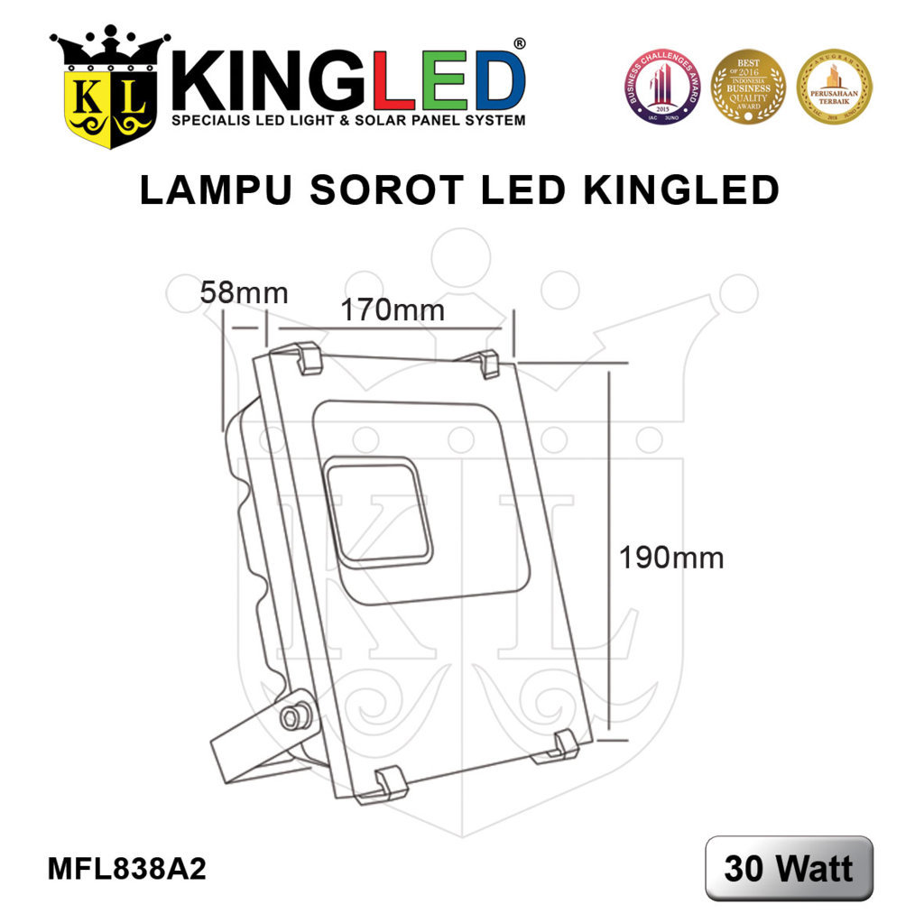 Megalux Lampu Sorot LED 30 Watt / Megalux LED Floodlight 30 Watt